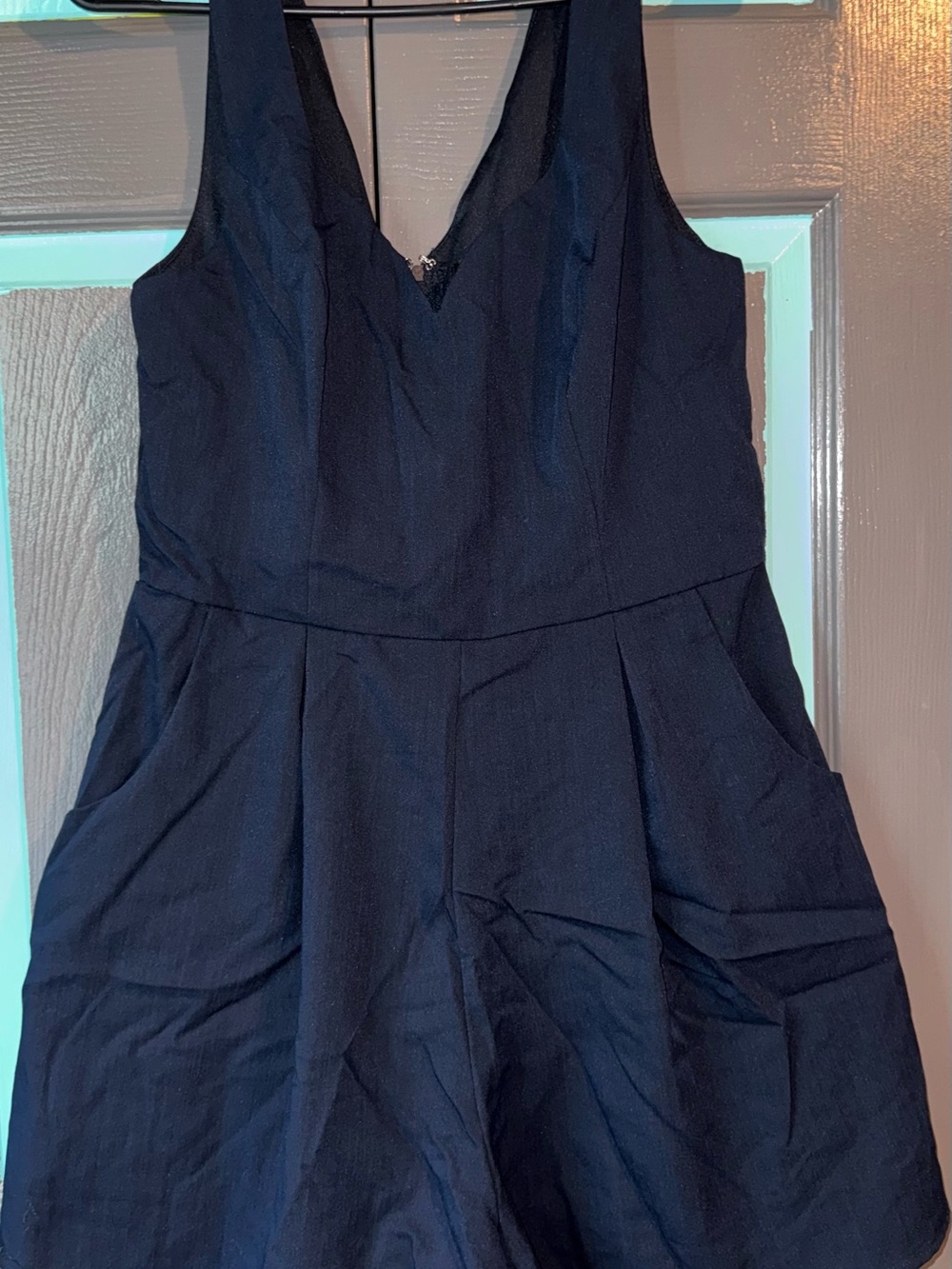 Trixxi Navy Blue Sleeveless Romper